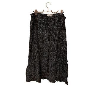 Abercrombie & Fitch Black Polka Dot Midi Skirt